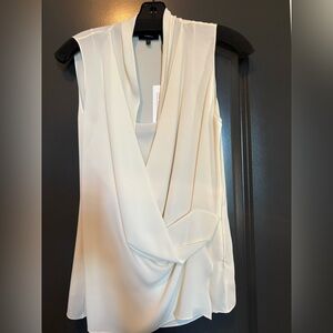 Theory Silk Top with Under tank White Size Small NWT
